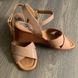 Size 8 Stacked Heel Wedge from the brand Sofft